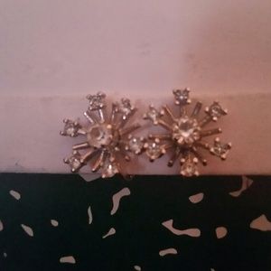 Vintage Avon Silver and "Diamond" Clip Earrings